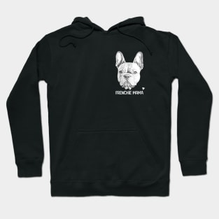 French Bulldog Frenchie Mama White Font Hoodie